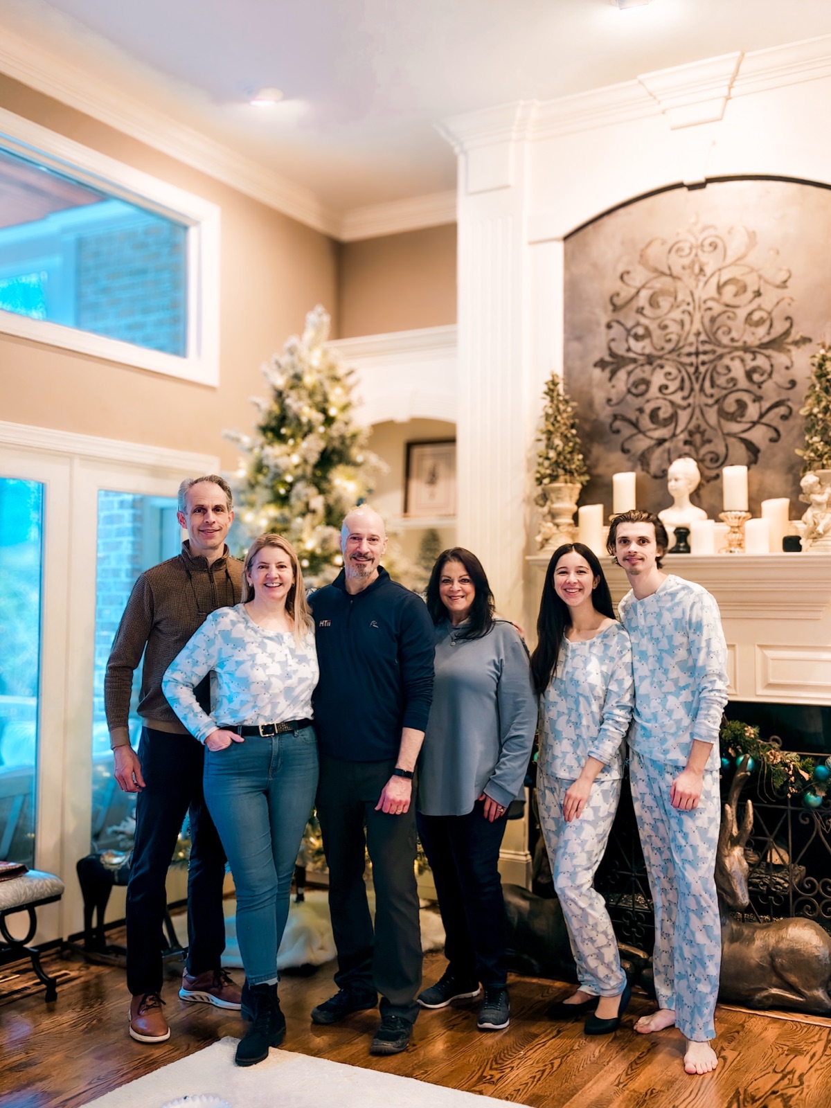 Family gathered at Christmas
